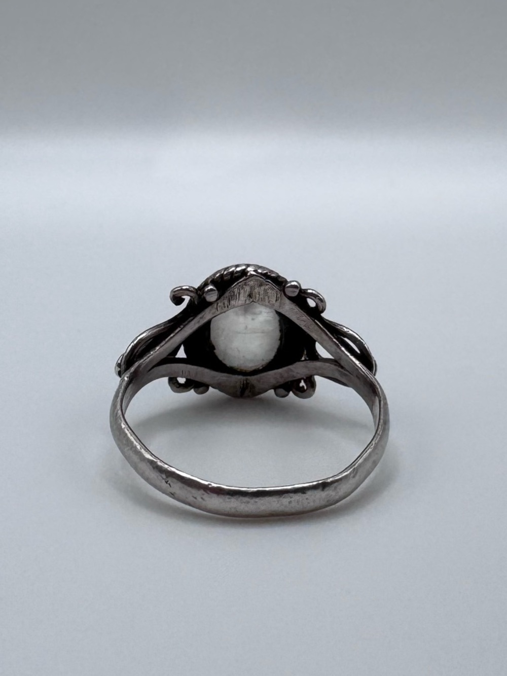 Sterling Silver 925 Ring with Blue Flash Moonstone Sz 6.5 - Picture 5 of 8